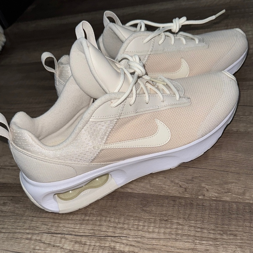 Nike Cream and White Sneakers Modern Minimalist Design